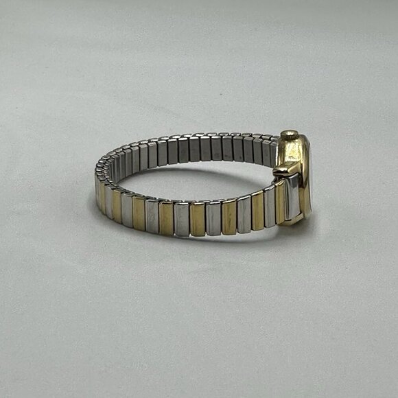 3/$30 Timex Cavatina Watch Women Silver/ Gold Oval Stretch Band Working 5.5" - Picture 7 of 11